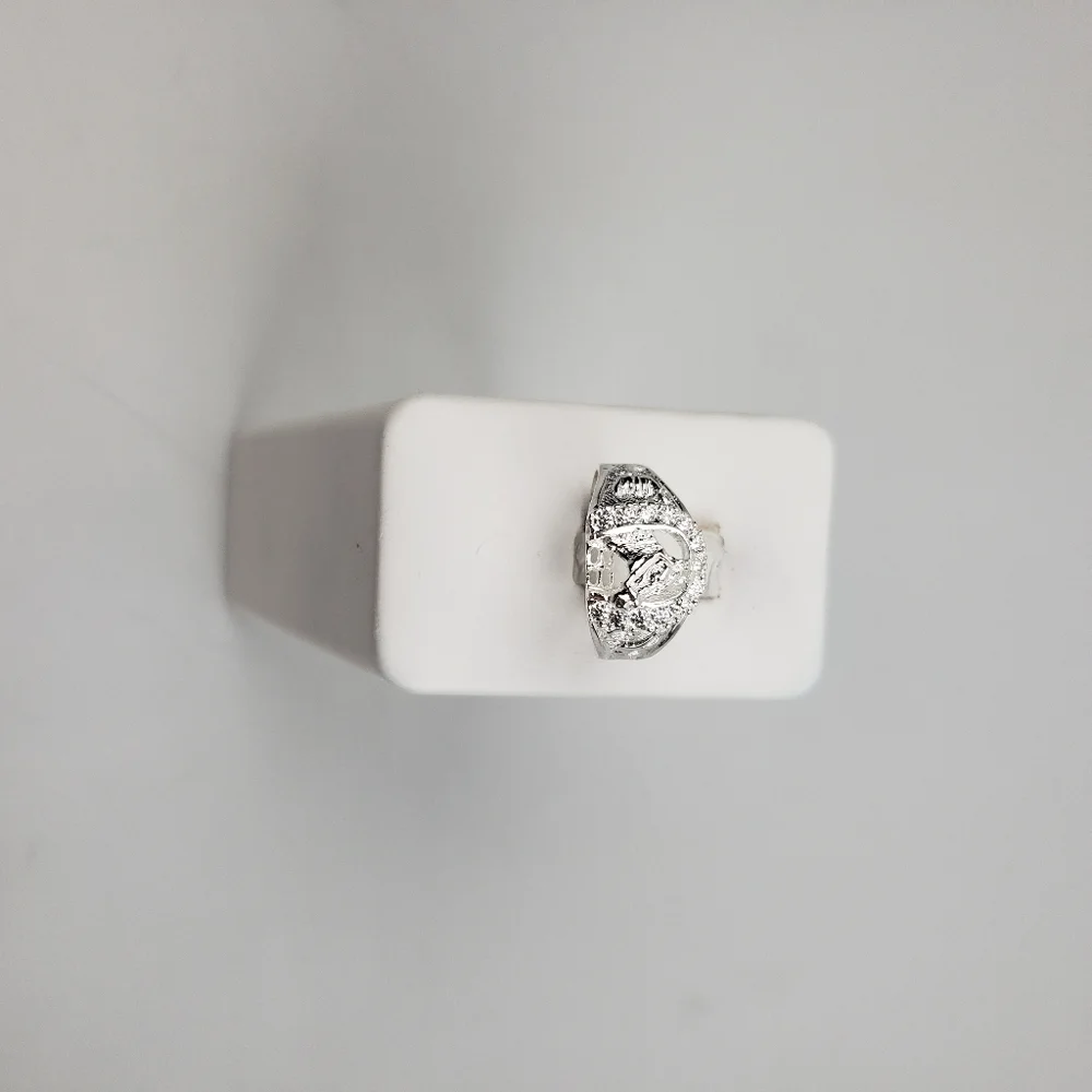 925 sterling silver men's horse with zircon ston Ring size 11.5‎ New - Picture 16 of 16